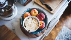 Creamy Cottage Cheese and Peaches Bowl