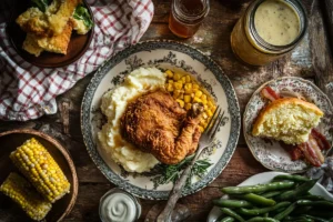 you want country fried chicken dinner norms traditional Southern meal.