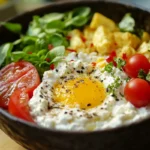 How to enjoy cottage cheese? Bowl with fruit and nuts