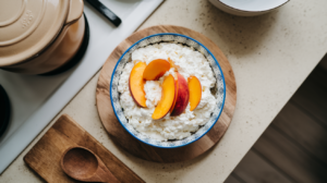 Creamy Cottage Cheese and Peaches Bowl