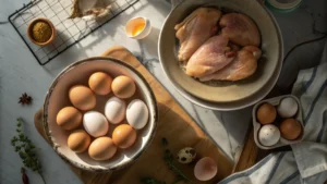 Hearty Is it better to eat eggs or chicken for breakfast? skillet dish