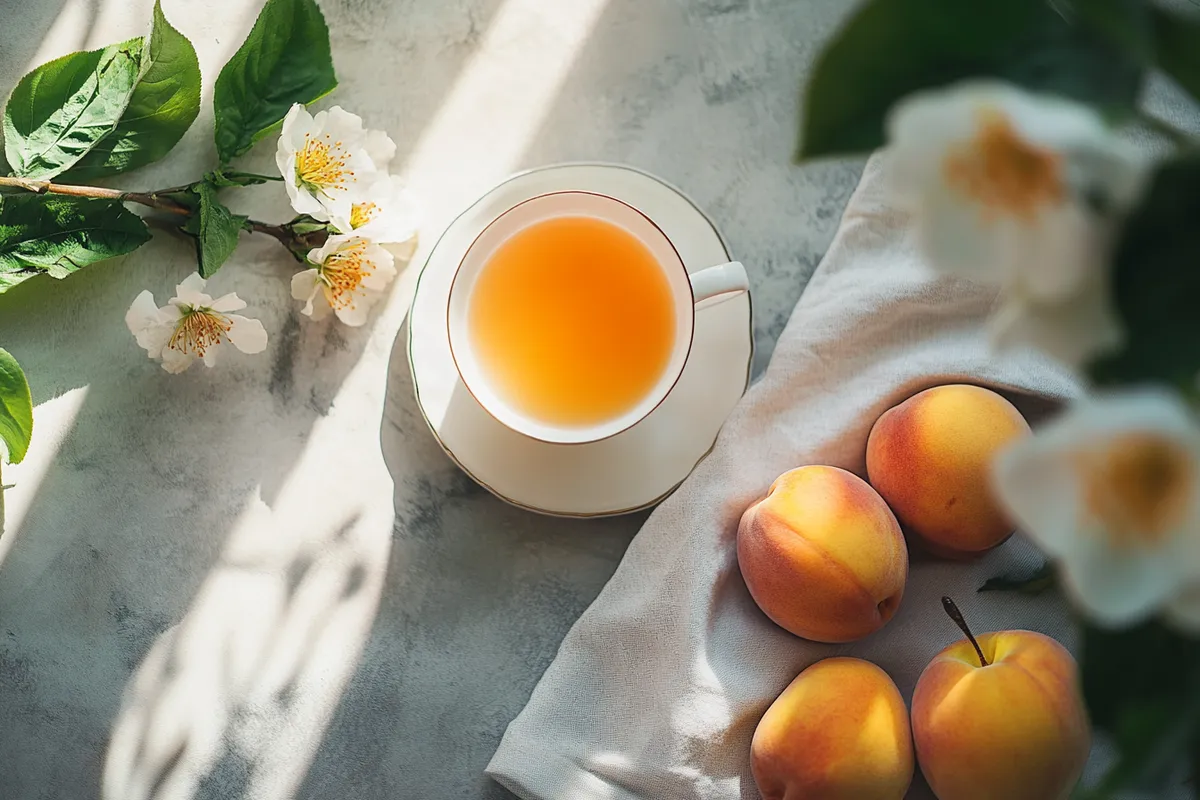 A refreshing cup of peach tea benefits your health