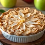 Halal origami apple pie before fold with neatly overlapped dough edges